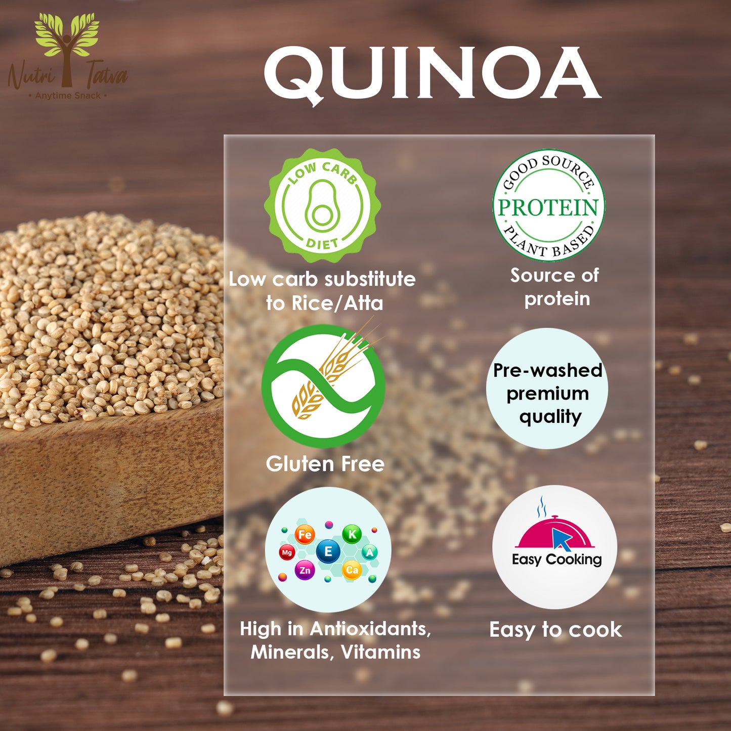 Premium Quinoa seeds - A low carb substitute for rice!
