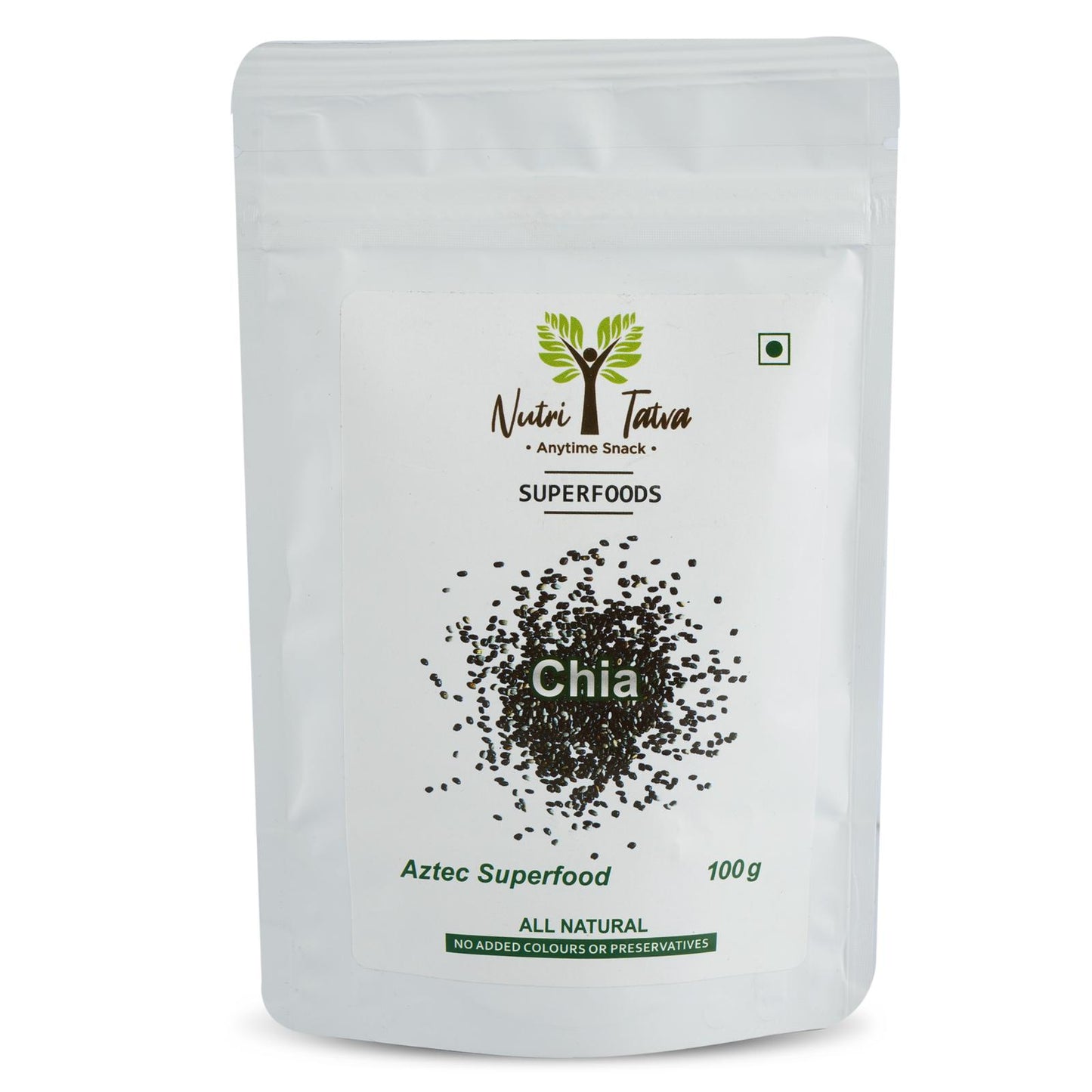 Premium Black Chia Seeds, 100 g - Rich in Omega 3 and Fibre - For weight-loss